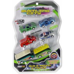 Városi járművek szett 6db-os