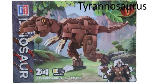 Dínós építőkockák 2 az 1-ben akár 4 az 1-ben Morphing dinós széria - 200-300pcs 