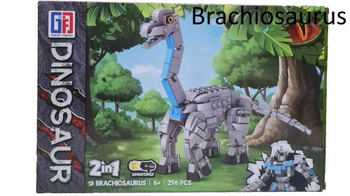Dínós építőkockák 2 az 1-ben akár 4 az 1-ben Morphing dinós széria - 200-300pcs 