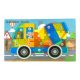 Fa puzzle betonkeverő – számozott kirakó játék 30×18 cm