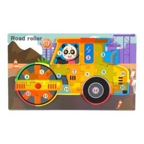 Fa puzzle úthenger – számozott kirakó játék 30×18 cm