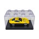 Citromsárga sportautó modellautó vitrinben 1:64 - összeilleszthető tárolóval