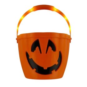Halloween-i világítós cukorka gyűjtő vödör