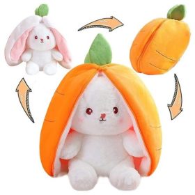 Plüss sárgarépában bújó nyúl