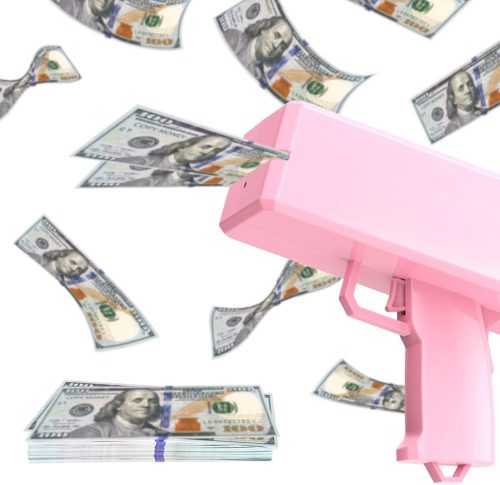 Money Gun - piros elektromos pénz kilövő