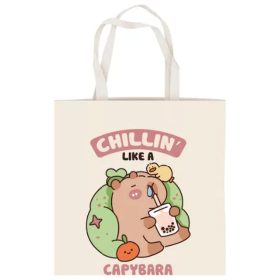 Kapibara Chillin vászontáska -  bevásárlótáska 44cm