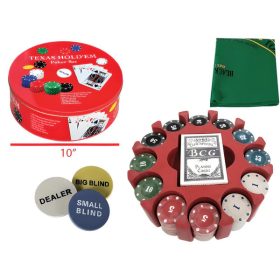   Texas Hold’em póker szett 240 zsetonnal és játékszőnyeggel