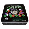 Póker szett 100 zsetonnal - Texas Hold’em készlet dobozban