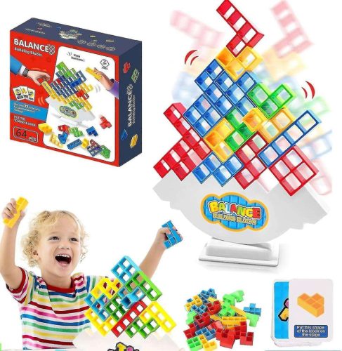 Tetris puzzle egyensúlyozó társasjáték