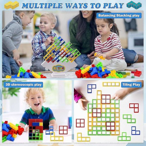 Tetris puzzle egyensúlyozó társasjáték