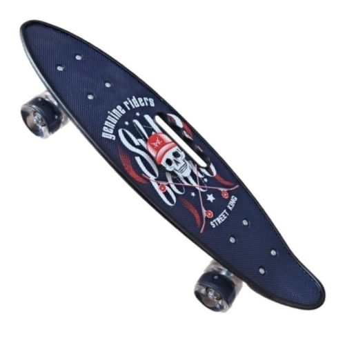 Gördeszka - pennyboard halálfejes világító kerékkel 60cm