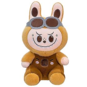 Labubu plüss kapibara ruhában – ülő plüss figura