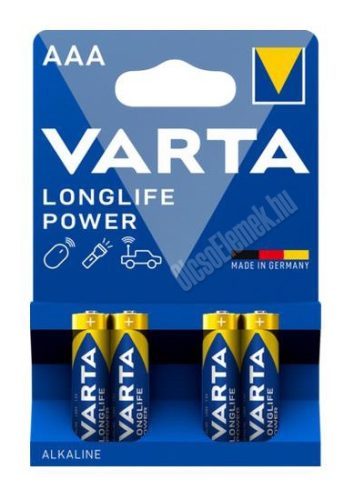 Varta Longlife Power tartós AAA ceruza elem 4db