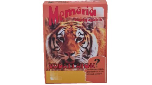 Memóriafejlesztő kártya - vadállatok