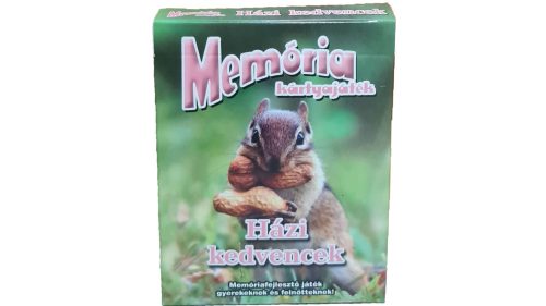 Memóriafejlesztő kártya - házikedvencek