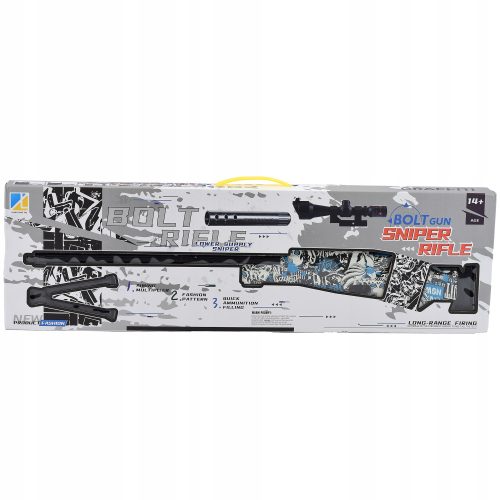 Sniper puska gél golyóval kék