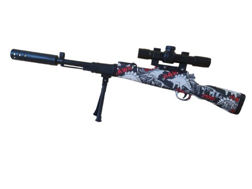 Sniper puska gél golyóval dínó mintás
