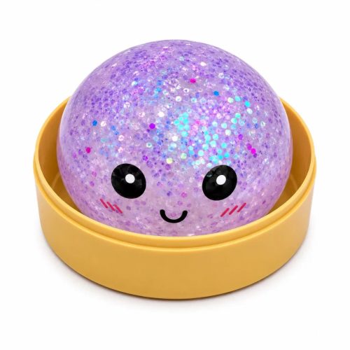 Dumpling Squishy stresszoldó játék - csillámos gőzgombóc bogyós slime figura