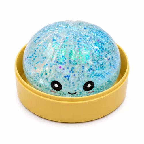Dumpling Squishy stresszoldó játék - csillámos gőzgombóc bogyós slime figura