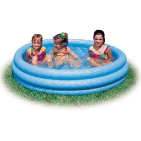 Kristály háromgyűrűs medence - 147 x 33 cm, kék