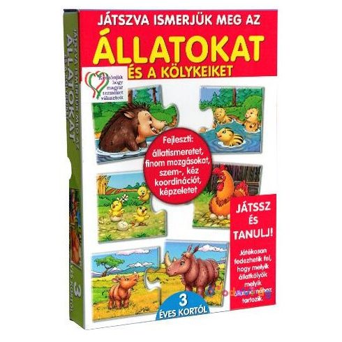 Játszva ismerjük meg az állatokat és kölykeiket