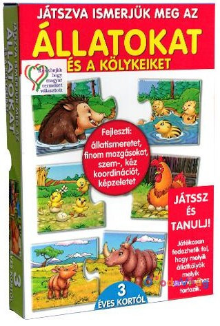 Játszva ismerjük meg az állatokat és kölykeiket