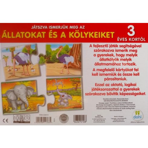 Játszva ismerjük meg az állatokat és kölykeiket