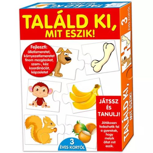 Találd ki, mit eszik fejlesztő kártyák