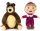 Masha és a Medve plüss szett – Mása (30 cm) + Medve (28 cm)