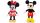 Disney Mickey és Minnie egér plüss szett 2 db-os - 40 cm