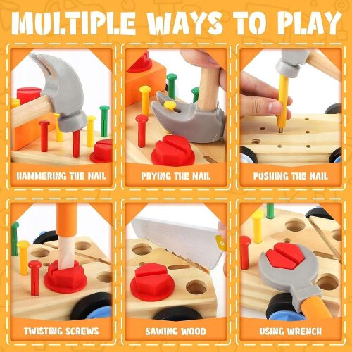 Fa autós szerszámkészlet gyerekeknek