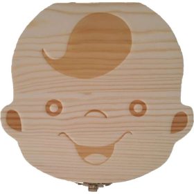   Fiús fogtartó doboz – angol nyelvű emlékőrző tejfogtartó