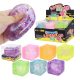 Csillámos Cube Squeeze Ball - nyomkodható stresszoldó kocka