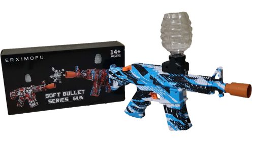 Autómata játékpuska zselés gyolyóval kék/piros