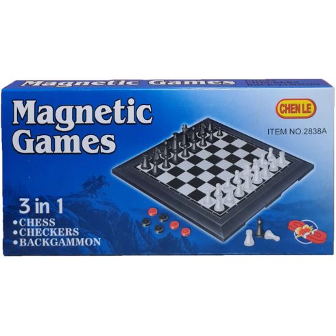 Mini mágneses 3 az 1-ben sakk készlet