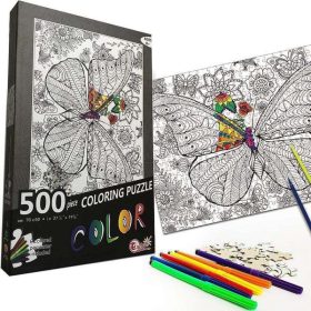 Pillangós színezhető puzzle