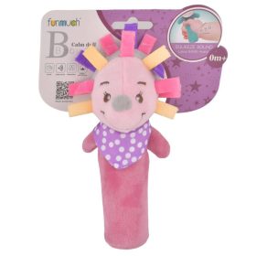   Bébi plüss csörgő hanggal 17 cm - puha fejlesztő játék babáknak