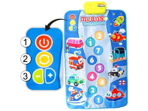 Közlekedési eszközök interaktív játszószőnyeg