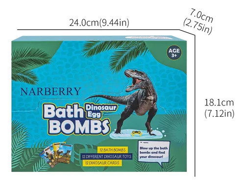 Dinótojás fürdőbomba meglepetés dinoszaurusszal - színes, pezsgő fürdőjáték
