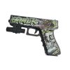Glock gélgolyós pisztoly halálfejes gamer felirattal 15cm