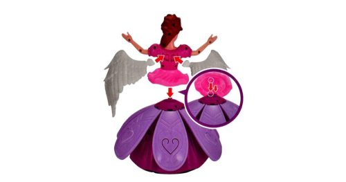 Anna- Zenélő, világító, pörgő angyal baba