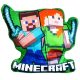 Minecraft Steve & Alex formapárna – 3D díszpárna 40 cm 