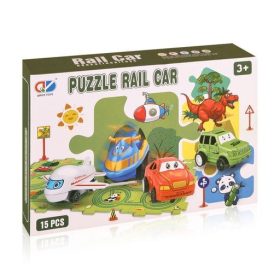 Puzzle autópálya kis autóval