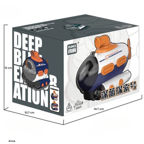 Kék tengeralattjáró zenével és fényekkel