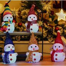 Világítós karácsonyi hóember