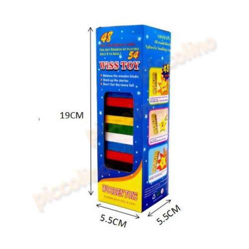 Mini számos fa jenga ügyességi játék